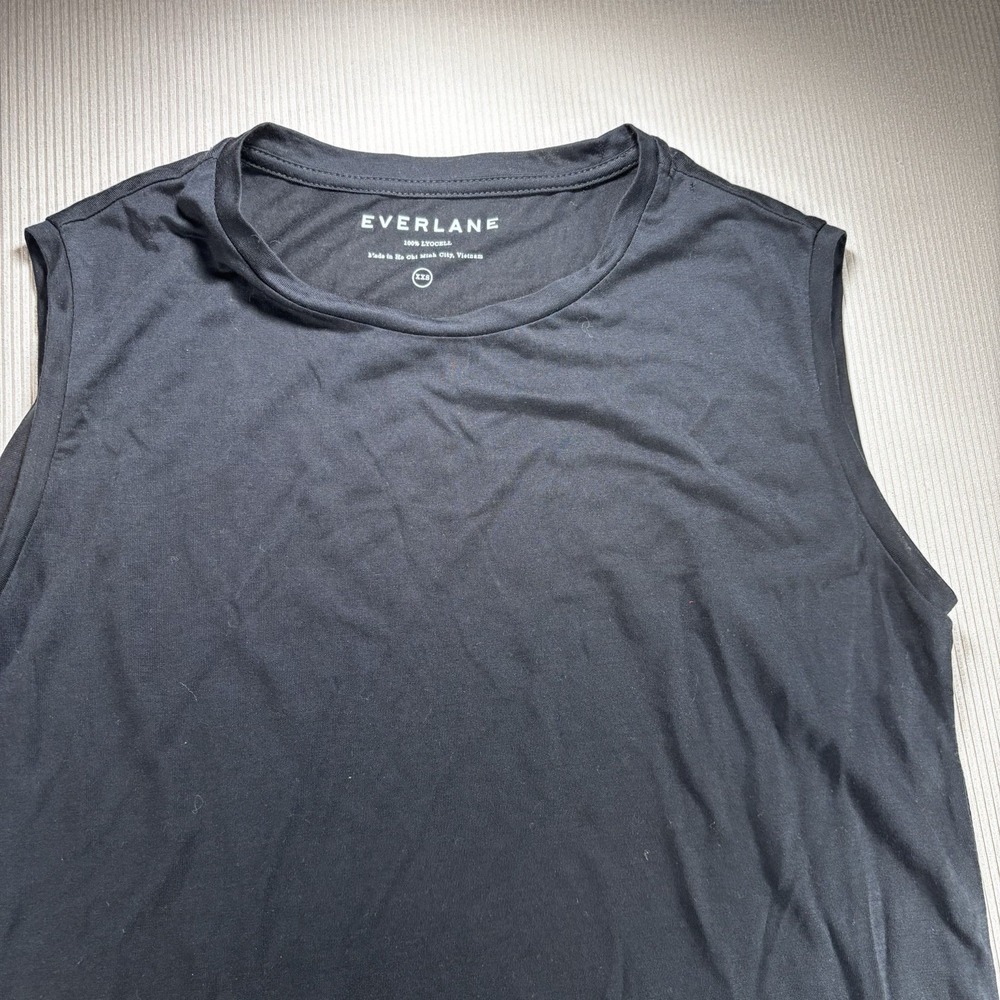 Everlane Boyfriend Tank Top Women's Black Size XXS Soft, Yoga, Exercise - Picture 2 of 9